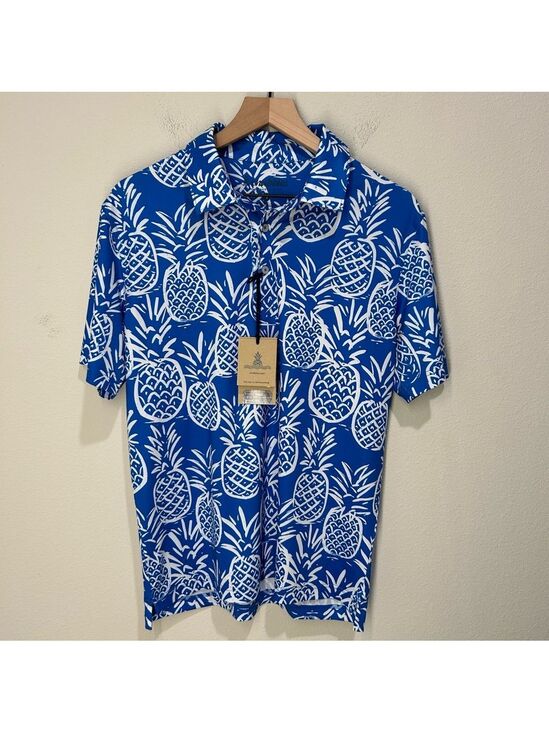 chubbies Other - Chubbies Thigh Napple Polo Men’s Small – All-Over Pineapple Print – Stretch –NWT